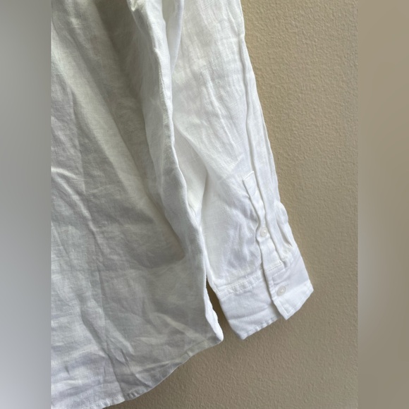 New Everlane Women The Must Have Shirt in Linen White Size 4 - Picture 10 of 13
